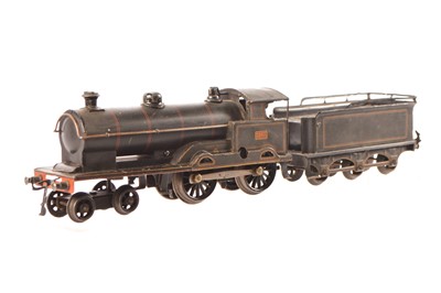 Lot 653 - Bing 0 Gauge "George The Fith" Clockwork Locomotive & Tender