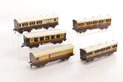 Lot 655 - Bing & Marklin 0 Gauge LNWR Suburban & Post Office Bogie Coaches (5)