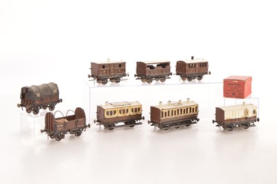 Lot 658 - O Gauge Scratch / Kit built Semi Finescale Coaches & Rolling Stock (8)