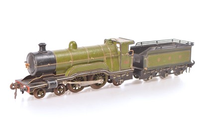 Lot 662 - Carette or similar 0 Gauge 4-4-2 GNR lined green 'Atlantic' Loco & Tender