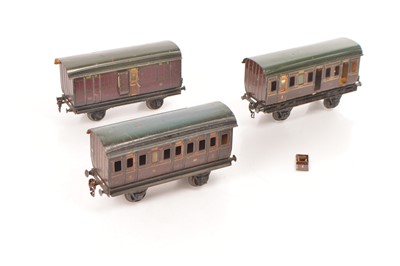Lot 746 - Marklin Gauge 1 Midland /LMS 4-wheel Passenger coaches (3)