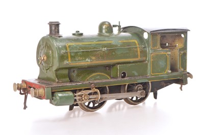 Lot 752 - Carette/Bassett Lowke Gauge 1 0-4-0 green 'Peckett' Tank Loco
