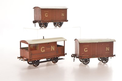 Lot 758 - Carette Gauge 2 Group of Goods wagons (3)
