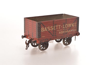 Lot 759 - Carette Gauge 2 'BASSETT LOWKE' Private owner open wagon