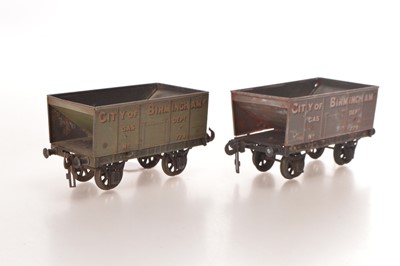 Lot 760 - Carette Gauge 1 'CITY OF BIRMINGHAM' Gas department Hopper wagons (2)
