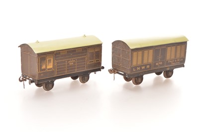 Lot 762 - Carette Gauge 2  pair of LNWR wagons (2)