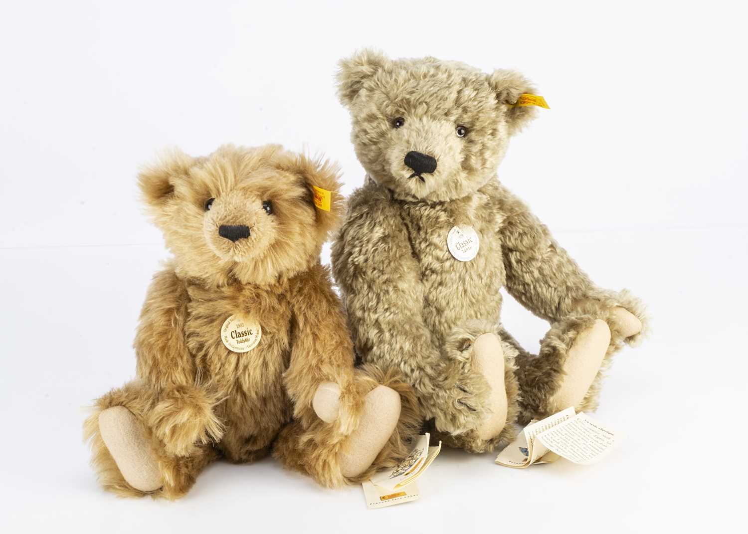 Lot 53 - Two Steiff yellow tagged  Teddy Bears
