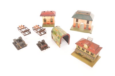 Lot 766 - Bing and other Commercial manufacturers Gauge 1 and larger Railway accessories (8)