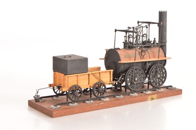 Lot 816 - Precision Steam Models Ltd 3 1/2" Inch Gauge Stockton & Darlington Railway "Locomotion" 0-4-0 Plinthed Static Model