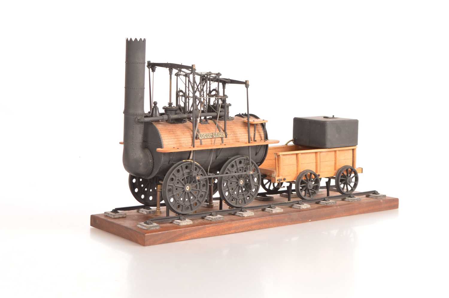 Lot 816 - Precision Steam Models Ltd 3 1/2" Inch Gauge Stockton & Darlington Railway "Locomotion" 0-4-0 Plinthed Static Model