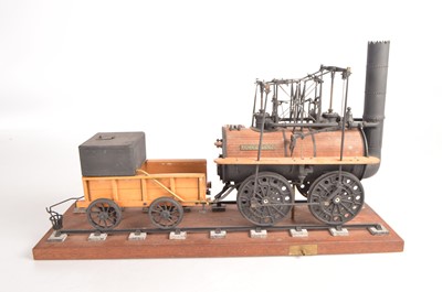 Lot 816 - Precision Steam Models Ltd 3 1/2" Inch Gauge Stockton & Darlington Railway "Locomotion" 0-4-0 Plinthed Static Model