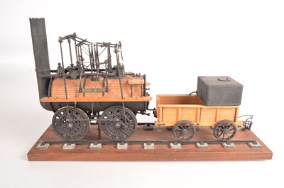 Lot 816 - Precision Steam Models Ltd 3 1/2" Inch Gauge Stockton & Darlington Railway "Locomotion" 0-4-0 Plinthed Static Model