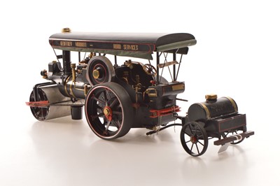 Lot 826 - Markie or similar 3/4" Scale Avelling & Porter Steam roller & water bowser cart (2)