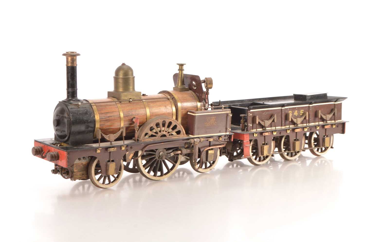 Lot 835 - 3 1/2" Inch Gauge LBSC "Jenny Lind" 2-2-2 Live Steam Coal Fired Locomotive & Tender