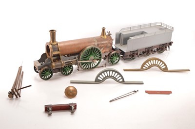 Lot 839 - A part built 5" Inch Gauge Stirling "Single" 4-4-2 Coal Fired Live Steam Locomotive & Tender
