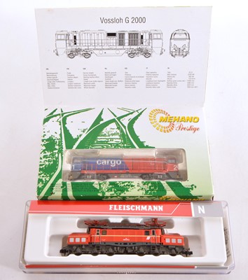 Lot 62 - Fleischmann and Mehano N Gauge  Electric and Diesel Swiss and Austrian Locomotives (2)