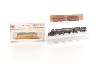Lot 67 - American Outline N Gauge Steam Locomotive and Electric Locomotives Trolley Street Cars (3)