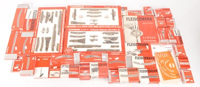 Lot 74 - Fleischmann N Gauge Ballasted and Piccolo Track and Accessories (80+ packs)