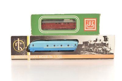 Lot 84 - TT Gauge Berliner Bahn and Russian Manufacture Nepcebet Diesel Locomotives (2)