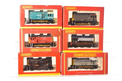 Lot 139 - Six Hornby (China and Margate) 00 Gauge boxed Class 08 0-6-0 Diesel Shunters various liveries (6)