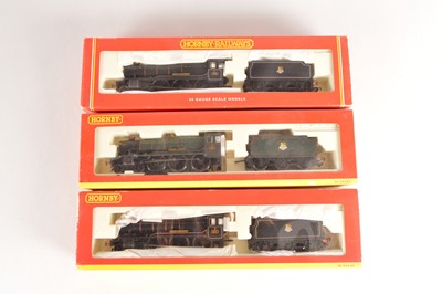 Lot 145 - Three Hornby (China) 00 Gauge boxed BR ex GWR County Class 4-6-0 Locomotives and Tenders (3)
