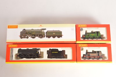 Lot 157 - Hornby (China) 00 Gauge boxed Schools and Q1 Class Tender Locomotives and two Terrier 0-6-0 Tank Locomotives (4)