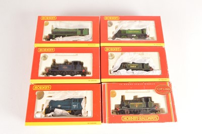 Lot 159 - Hornby (China) 00 Gauge boxed Tank Engines including Terriers J94 0-4-0 and Diesel Shunter (6)