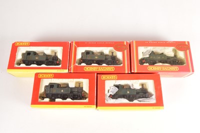 Lot 160 - Five Hornby (China) 00 Gauge boxed GWR and BR green 14XX 0-4-2TTank Locomotives (5)