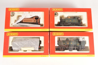 Lot 161 - Hornby (China) 00 Gauge boxed GWR green Class 2721 Pannier Tanks and GWR and LSWR 0-4-0 Tank Engines (4)