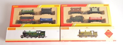 Lot 162 - Hornby (China) 00 Gauge boxed BR Tank Engine and two Goods Train Packs (4)