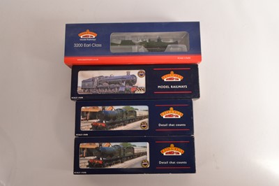 Lot 235 - Bachmann 00 Gauge boxed GWR and BR green and black  Steam Locomotives and Tenders (4)