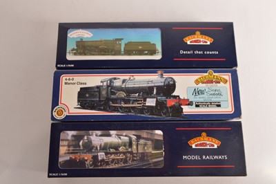 Lot 236 - Bachmann 00 Gauge boxed BR green Manor Class Steam Locomotives and Tenders  including Brunswick Models Ltd Ed (3)