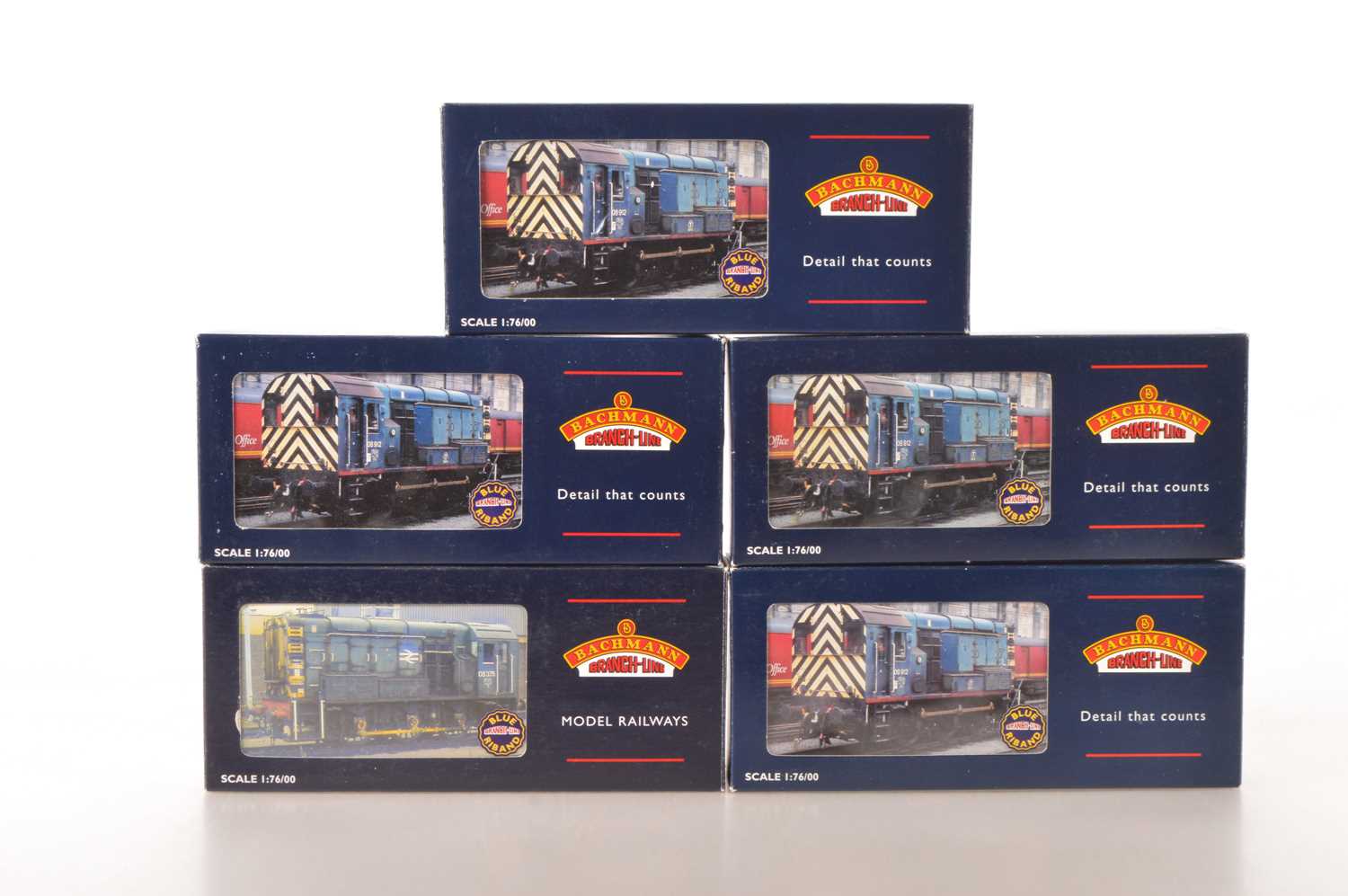 Lot 244 - Bachmann 00 Gauge boxed Class 08 Diesel Shunters (5)