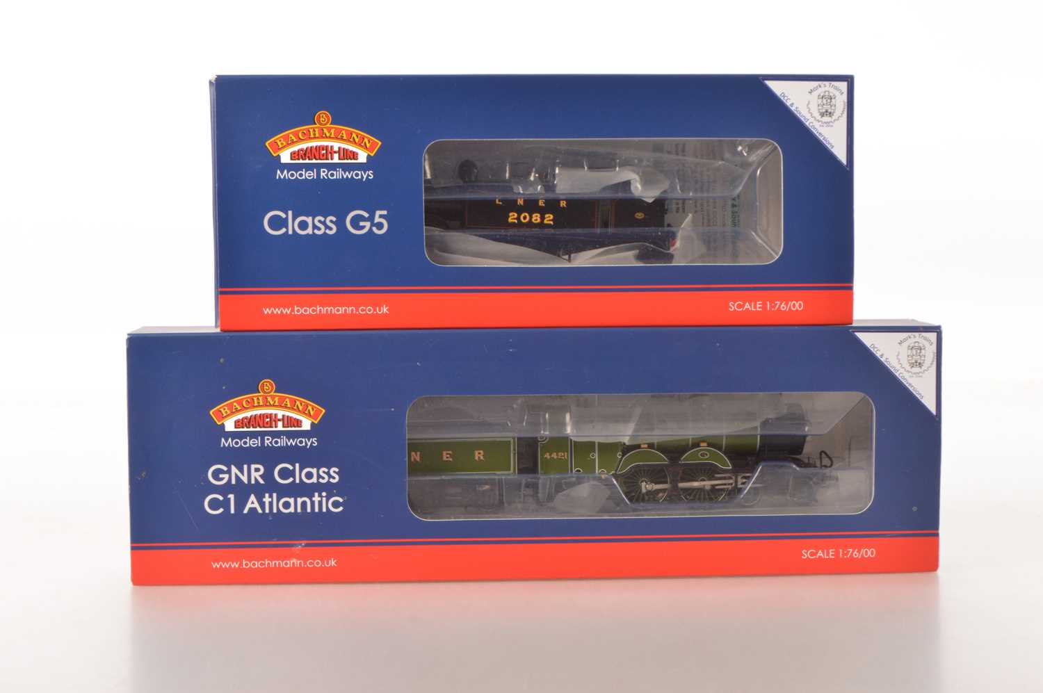 Lot 251 - Bachmann 00 Gauge boxed LNER Steam Locomotives both with Marks Trains DCC& Sound Conversion (2)
