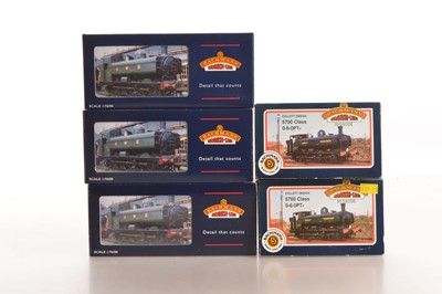 Lot 265 - Bachmann 00 gauge boxed 8570 and 57XX BR black Pannier Tanks (5)