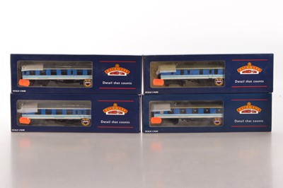 Lot 288 - Bachmann 00 gauge boxed Regional Railways BR Mk1 blue/light blue/grey/white Coaches (4)