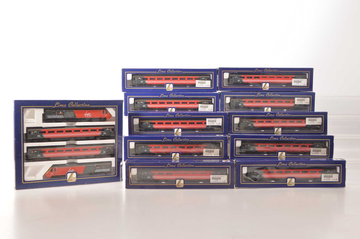 Lot 310 - Lima OO Gauge Virgin Trains Class 125 Highspeed Train Pack and Additional Coaches (11)