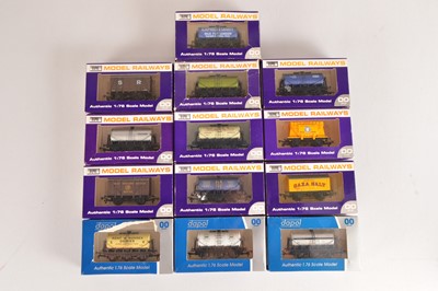 Lot 376 - Dapol OO Gauge Six Wheeled Tank Wagons and Other Goods Wagons (13)