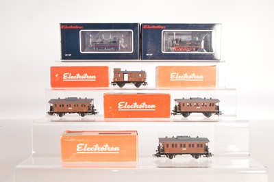 Lot 447 - Electrotren Steam Tank Locomotives and Four Wheeled Coaching Stock (6)