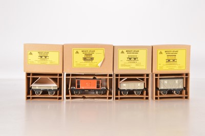 Lot 565 - Bassett-Lowke Modern issue 0 Gauge NE (North Eastern) Goods Wagons (4)
