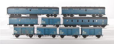 Lot 581 - Slaters and other commercial manufacturers 0 Gauge Finescale Kitbuilt BR blue Rolling stock (9)