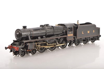 Lot 587 - unknown make 0 Gauge Finescale Kit built 4-6-0 Loco & tender LMS lined black class 5