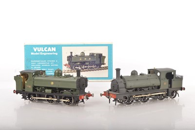 Lot 592 - Vulcan and other Commercial manufacturer 0 Gauge Finescale Kit built pair of GWR Steam outline Locomotives (2)