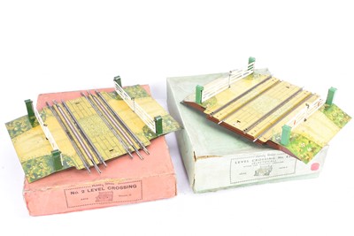 Lot 150 - Hornby 0 Gauge Clockwork and Electric Double Track No 2 Level Crossings