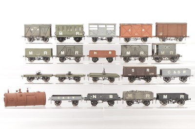 Lot 635 - Slaters and other commercial manufacturers 0 Gauge Finescale mixed group of Kitbuilt Goods Wagons (18)