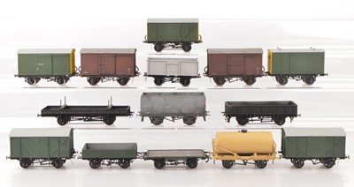 Lot 647 - Parkside Dundass 0 Gauge Finescale Kitbuilt undecorated Goods wagons (13)