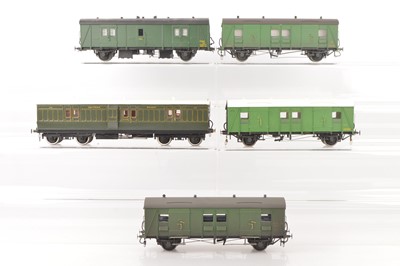 Lot 652 - Slaters and other manufacturers 0 Gauge group of SR Kitbuilt rolling stock (5)