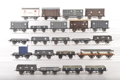 Lot 666 - Slaters and other commercial manufacturers 0 Gauge Finescale mixed group of Kitbuilt Goods wagons (22)