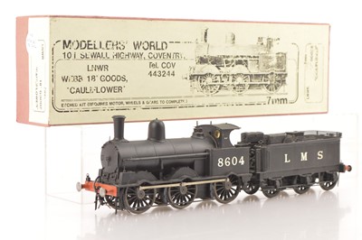 Lot 688 - Modellers world 0 Gauge Kitbuilt 0-6-0 Loco & Tender LMS black 'Cauliflower'