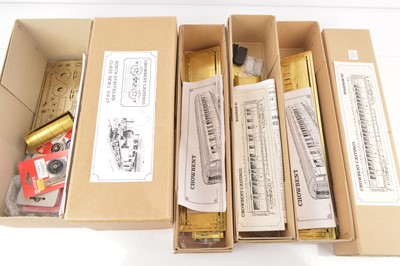 Lot 695 - Cowbent castings 0 Gauge Locomotive and coach Kits (4)